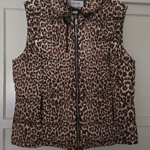 Calvin Klein Women's Leopard Print Puffer Vest